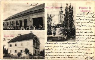 Dubrava, Dombró; templom, paplak / crkva, zupni stan / church, parsonage (EB)