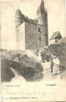 Visegrád, Salamon torony, Heinczinger Mihály kiadása (vágott / cut)