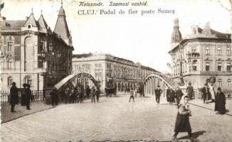 Kolozsvár, Szamosi vashíd, Kuhn Albert kidása / bridge (small tear)