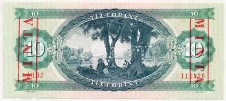 1975. 10Ft "A 102 - 110926" sorozat és sorszámmal illetve piros "MINTA" felülnyo...