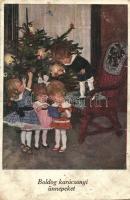 11 db RÉGI motívumlap, pár lithoval; üdvözlő, karácsony / 11 old motive cards with some lithos; gree...