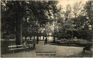 Marosvásárhely, Erzsébet kert; Porjes S. Sándor kiadása / park (EK)