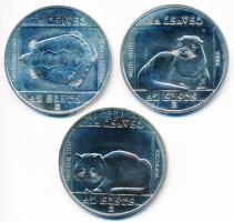 1985. 200Ft 3klf db "Természetvédelem - Vadmacska, Mocsári teknős, Vidra" sor T:BU
Adamo E...