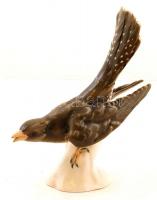 Jelzett seregély, kézzel festett, jelzett, restaurált, m:25 cm, h:23 cm