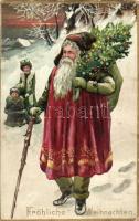 Christmas, Santa Claus, Raphael Tuck & Sons No. 505. Emb. litho (EB)