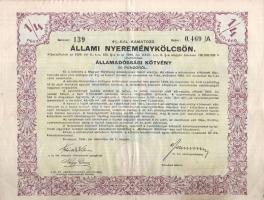 1941 Állami nyereménykölcsön Államadóssági kötvény 50 Pengőről