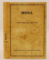 Széchenyi István: Hitel. Pest, 1830, Petrózai Trattner J.M. és Károlyi István. Reprint! Bp., 1984. Kiadói kartonált kötés, jó állapotban.