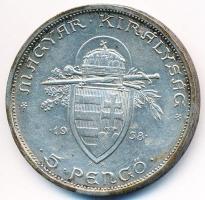 1938. 5P Ag "Szent István" T:2 Adamo P8.1