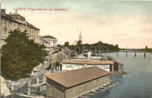 Lugos, főgimnázium, uszoda / grammar school, swimming bad (fa)