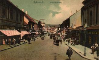 Kolozsvár, Wesselényi utca, Pap Ernő és Kovács József üzlete / street, shops