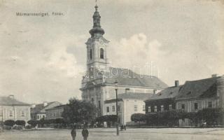 Máramarossziget, Fő tér, templom / main square, church (EK)