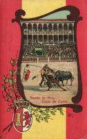 Spanish folklore, flag, crest, bullfighting