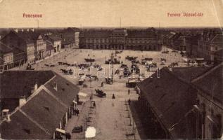 Pancsova, Ferenc József tér, piac / square, market place (EK)