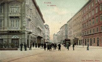 Fiume, Via Adamich / street, Grand Hotel Europa, Restaurant (EB)