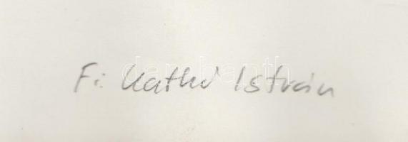 Katkó István: Pincér, hátoldalon feliratozva, 18x24 cm