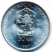 Csehszlovákia 1987. 50K Ag "Természetvédelem" T:1 Czechoslovakia 1987. 50 Korun Ag "Environmental Protection" C:UNC