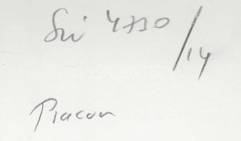 Sziklai Dezső (1910-1997): Piacon, hátoldalon feliratozva, 18x24 cm