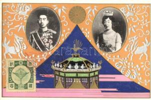 Emperor Hirohito, Emperor of Japan (Showa) and his wife Emb.