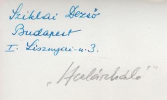 Sziklai Dezső (1910-1997): Halászháló, hátoldalon feliratozva, 18x24 cm