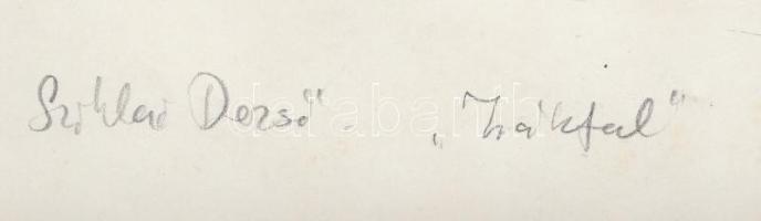 Sziklai Dezső (1910-1997):Zsákfal, hátoldalon feliratozva, 18x24 cm