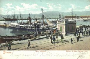 Fiume, Molo Adamich, steamships (EK)