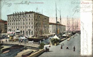 Trieste, Piazza Ponterosso / square, ships (EK)