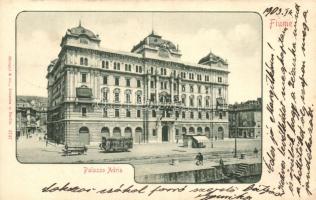 Fiume, Palazzo Adria / palace, tram (small tear)