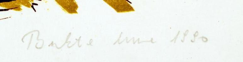 Bukta Imre (1952-): Táj. Szitanyomat 55/100, papír, jelzett, 31×41 cm