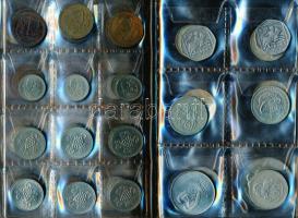 Ciprus 52db vegyes fémpénz albumba rendezve T:vegyes
Cyprus 52pcs of mixed coins in album C:mixed