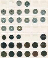 Belgium 170db vegyes fémpénz albumba rendezve T:vegyes
Belgium 170pcs of mixed coins in album C:mixe...