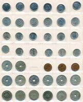 Belgium 170db vegyes fémpénz albumba rendezve T:vegyes
Belgium 170pcs of mixed coins in album C:mixe...