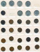 Belgium 170db vegyes fémpénz albumba rendezve T:vegyes
Belgium 170pcs of mixed coins in album C:mixe...