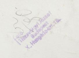 cca 1930-1940 Tiszavölgyi József: Borozó belseje, pecséttel jelzett, 17x13 cm