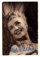 Németh Marika (1925-1996) Jászai Mari-díjas színésznő aláírása az őt ábrázoló fotón