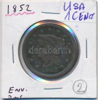 Amerikai Egyesült Államok 1852. 1c Cu T:2- USA 1852. 1 Cent Cu C:VF Krause KM#67