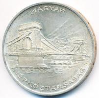 1956. 20Ft Ag "Tízéves a Forint / Lánchíd" T:2