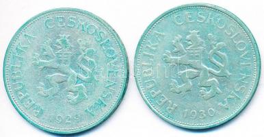 Csehszlovákia 1929-1930. 5K Ag (2x) T:3
Czechoslovakia 1929-1930. 5 Korun Ag (2x) C:F
Krause KM#11