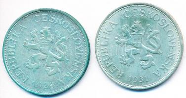 Csehszlovákia 1928-1931. 5K Ag (2x) T:3
Czechoslovakia 1928-1931. 5 Korun Ag (2x) C:F
Krause KM#11