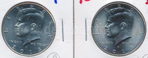 Amerikai Egyesült Államok 2013D 1/2$ CuNi + 2013P 1/2$ CuNi T:1-
USA 2013D 1/2 Dollar CuNi + 2013P 1...