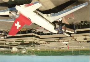 12 db MODERN motívumlap; külföldi repülőterek (főleg német) / 12 modern motive cards; foreign airpor...