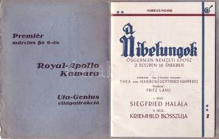 1925 A Nibelungok c. német film magyar ismertetője