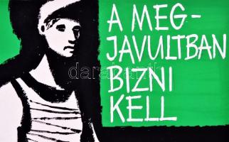 Vajda Lajos (1922-2008): A megjavultban bízni kell. Plakát terv. "A főfigura kevésbé legyen hul...