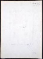 Vajda Lajos (1922-2008): A megjavultban bízni kell. Plakát terv. "A főfigura kevésbé legyen hul...