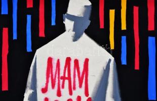 Vajda Lajos (1922-2008): Mam lock. Plakát terv. "Módosítással kivitelezésre javasoljuk" fe...