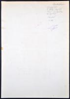 Vajda Lajos (1922-2008): Minicar 1965. Plakát terv.  Vegyes technika, papír, 31×14 cm