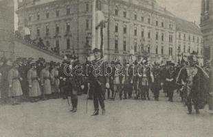 Budapest, IV. Károly király koronázása, Képviselőház és Főrendház felvonulása (EK)