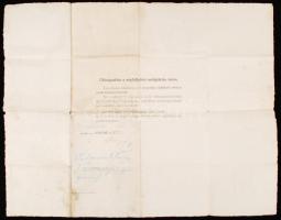 1890 Magyar  királyi besztercebányai honvédgyalogezred, VÉGELBOCSÁTÓ LEVÉL a honvédség kötelékéből n...