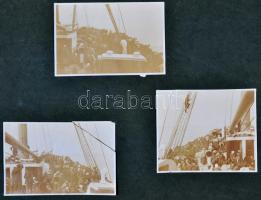 Fotó album Sicilia 1907.   Régi fényképek a hajóútról, kikötőről, mozgalmas utcai jelenetekről, vias...