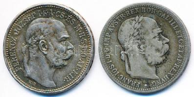 1915. 1K Ag "Ferenc József" + Ausztria 1895. 1K Ag "Ferenc József" T:2,3