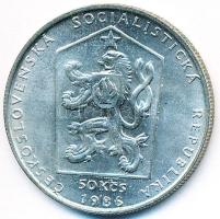 Csehszlovákia 1986. 50K Ag "Pozsony" T:1- Czechoslovakia 1986. 50 Korun Ag "Bratislava" C:AU